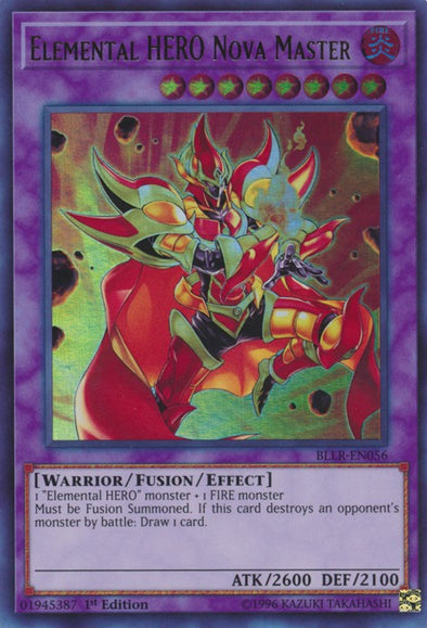 Elemental HERO Nova Master - BLLR-EN056 - Ultra Rare - 1st Edition available at 401 Games Canada