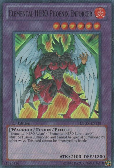Elemental HERO Phoenix Enforcer - LCGX-EN138 - Super Rare - 1st Edition available at 401 Games Canada