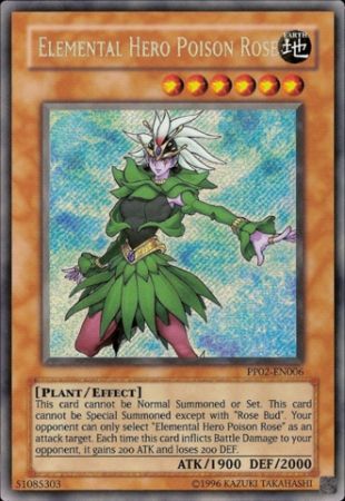 Elemental HERO Poison Rose - PP02-EN006 - Secret Rare available at 401 Games Canada