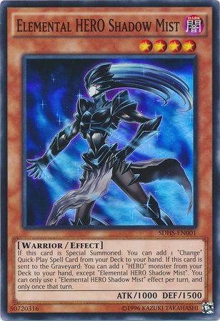 Elemental HERO Shadow Mist - SDHS-EN001 - Super Rare - Unlimited available at 401 Games Canada