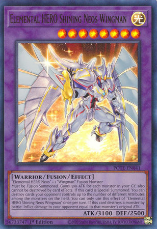 Elemental HERO Shining Neos Wingman - POTE-EN041 - Ultra Rare - 1st Edition available at 401 Games Canada