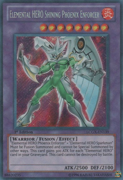 Elemental HERO Shining Phoenix Enforcer - LCGX-EN139 - Secret Rare - 1st Edition available at 401 Games Canada