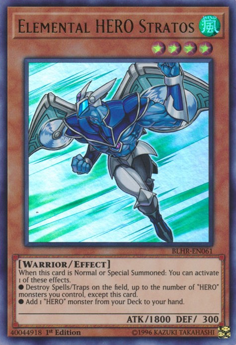 Elemental HERO Stratos - BLHR-EN061 - Ultra Rare - 1st Edition available at 401 Games Canada