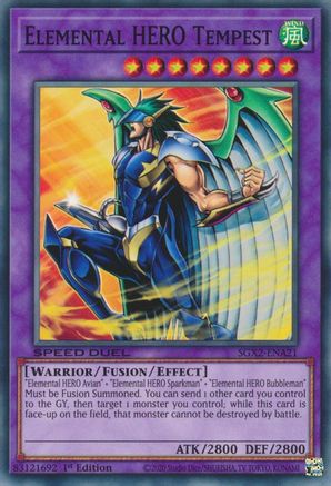 Elemental HERO Tempest - SGX2-ENA21 - Common - 1st Edition available at 401 Games Canada