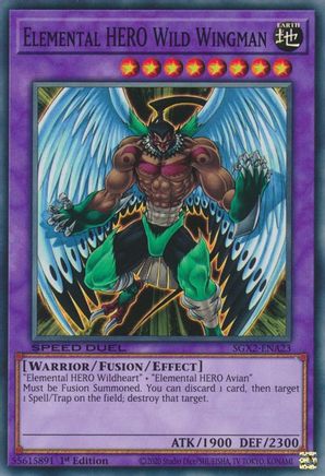 Elemental HERO Wild Wingman - SGX2-ENA23 - Common - 1st Edition available at 401 Games Canada