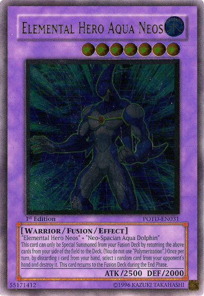Elemental Hero Aqua Neos - POTD-EN031 - Ultimate Rare - 1st Edition available at 401 Games Canada