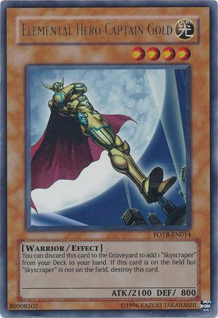 Elemental Hero Captain Gold - FOTB-EN014 - Ultra Rare - Unlimited available at 401 Games Canada