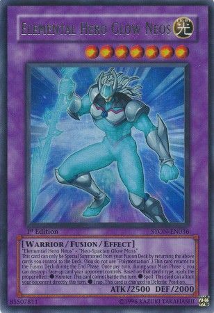 Elemental Hero Glow Neos - STON-EN036 - Ultra Rare - 1st Edition available at 401 Games Canada