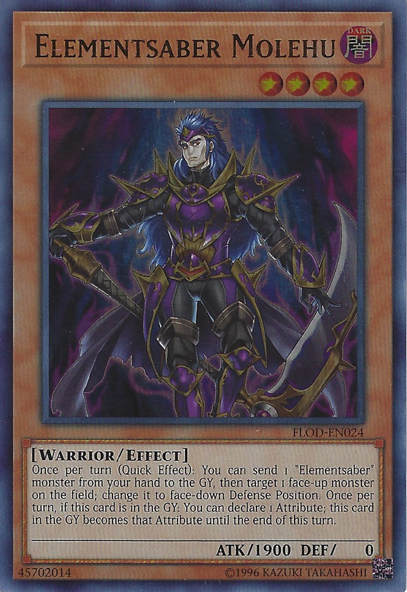 Elementsaber Molehu - FLOD-EN024 - Ultra Rare - Unlimited available at 401 Games Canada