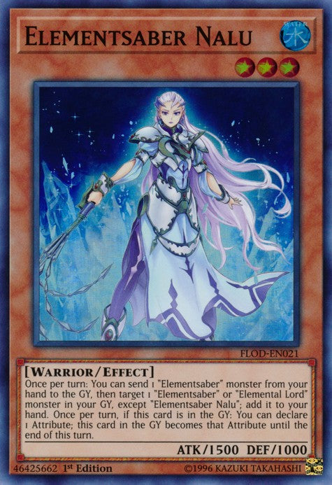 Elementsaber Nalu - FLOD-EN021 - Super Rare - 1st Edition available at 401 Games Canada