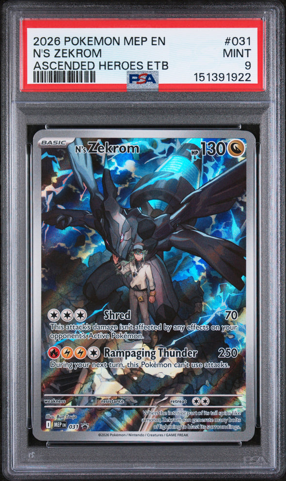 N'S ZEKROM (031) - POKEMON MEP EN-ME BLACK STAR PROMO - ASCENDED HEROES ETB - MINT 9