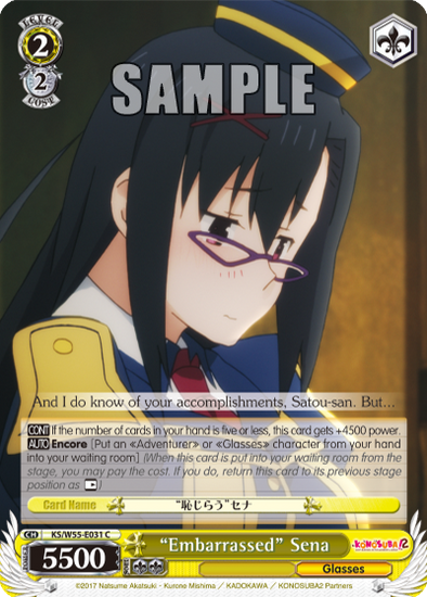 "Embarrassed" Sena - KS/W55-E031 - Common available at 401 Games Canada