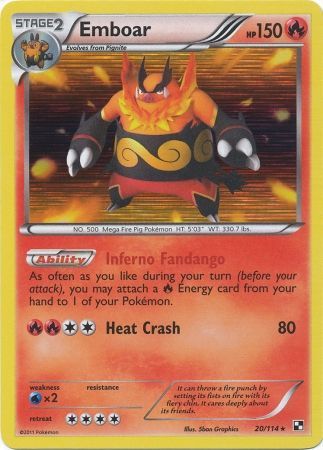 Emboar - 20/114 - Holo Rare available at 401 Games Canada