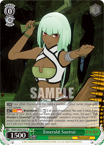 Emerald Sustrai - RWBY/WX03-021 - Rare available at 401 Games Canada