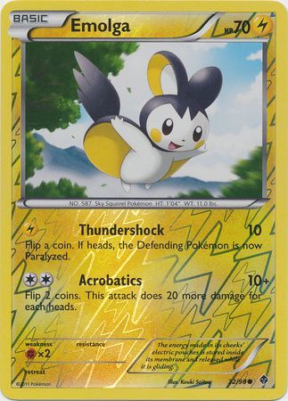 Emolga - 32/98 - Common - Reverse Holo available at 401 Games Canada