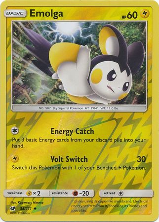 Emolga - 35/111 - Uncommon - Reverse Holo available at 401 Games Canada