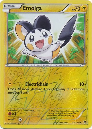 Emolga - 37/101 - Uncommon - Reverse Holo available at 401 Games Canada