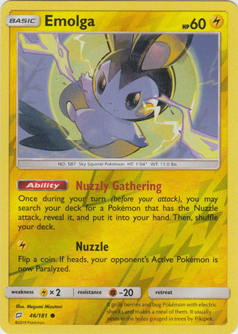 Emolga - 46/181 - Common - Reverse Holo available at 401 Games Canada