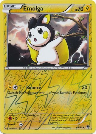 Emolga - 49/99 - Uncommon - Reverse Holo available at 401 Games Canada