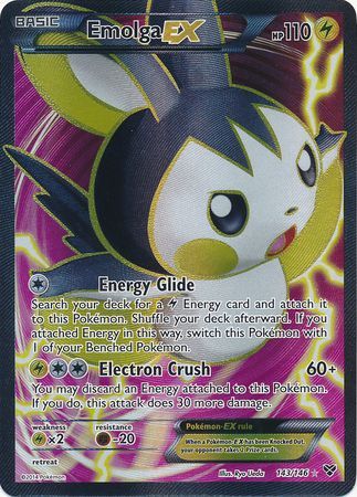 Emolga EX - 143/146 - Full Art Ultra Rare available at 401 Games Canada