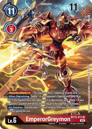 EmperorGreymon (Alternate Art) - BT12-017 - Super Rare available at 401 Games Canada