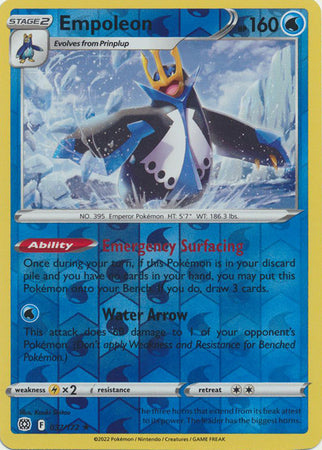 Empoleon - 037/172 - Holo Rare - Reverse Holo available at 401 Games Canada