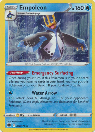 Empoleon - 037/172 - Holo Rare available at 401 Games Canada