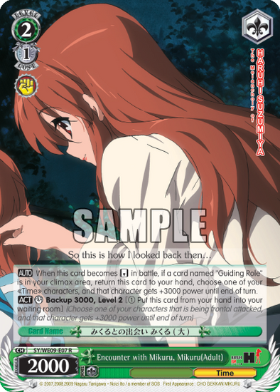 Encounter with Mikuru, Mikuru(Adult) - SY-WE09-E07 - Rare (Foil) available at 401 Games Canada