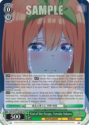 End of Her Escape, Yotsuba Nakano (SR) - 5HY/W101-E039S - Super Rare available at 401 Games Canada