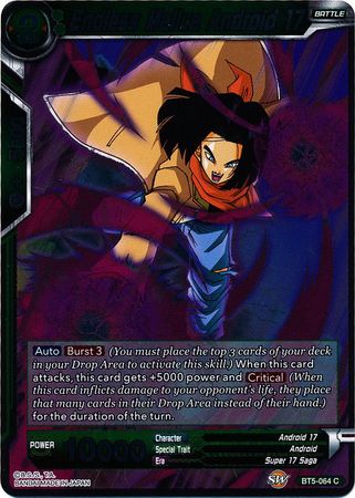 Endless Malice Android 17 (FOIL) is available at 401 Games Canada, Canada's Source for Dragon Ball Super Singles!