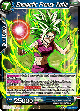 Energetic Frenzy Kefla - DB2-039 - Rare available at 401 Games Canada