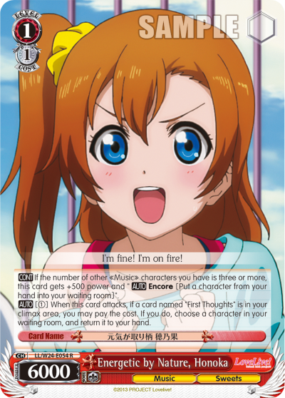 Energetic by Nature, Honoka - LL/W24-E054 - Rare available at 401 Games Canada