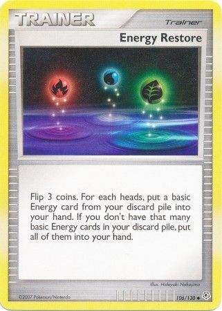 Energy Restore - 106/130 - Uncommon available at 401 Games Canada