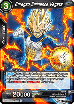 Enraged Eminence Vegeta - DB2-134 - Rare available at 401 Games Canada