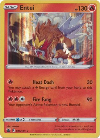 Entei - 020/163 - Holo Rare available at 401 Games Canada