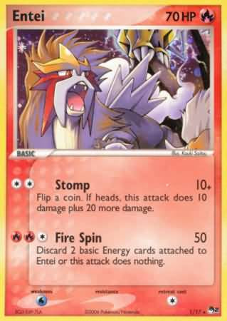 Entei - 1/17 - Holo available at 401 Games Canada