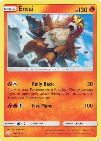 Entei - 28/236 - Rare available at 401 Games Canada