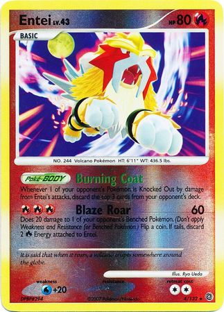 Entei - 4/132 - Holo Rare - Reverse Holo available at 401 Games Canada