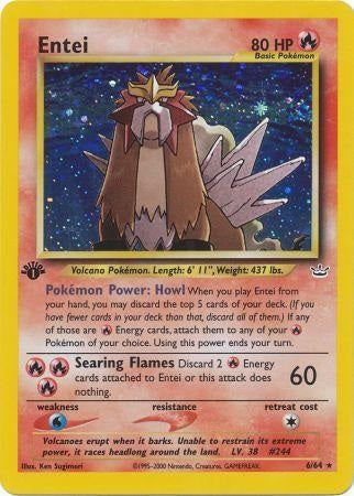 Entei - 6/64 - Holo - 1st Edition available at 401 Games Canada