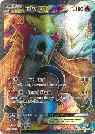 Entei EX - 103/108 - Full Art Ultra Rare available at 401 Games Canada