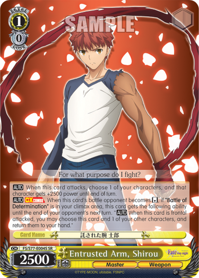 Entrusted Arm, Shirou (SR) available at 401 Games Canada