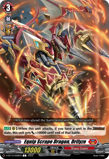 Equip Scrape Dragon, Drilyze - D-BT10/058 - Common available at 401 Games Canada