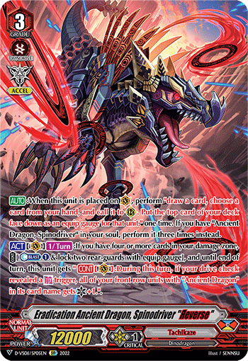 Eradication Ancient Dragon, Spinodriver 'Reverse' - D-VS06/SP05 - Special Parallel available at 401 Games Canada