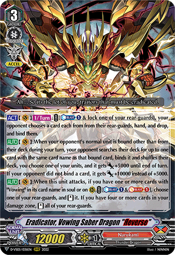 Eradicator, Vowing Saber Dragon 'Reverse' - D-VS05/036 - Triple Rare available at 401 Games Canada