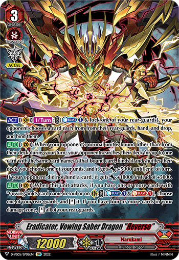 Eradicator, Vowing Saber Dragon 'Reverse' - D-VS05/SP06 - Special Parallel available at 401 Games Canada