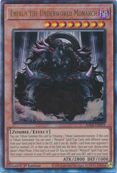 Erebus the Underworld Monarch (PUR) - RA04-EN019 - Prismatic Ultimate Rare - 1st Edition
