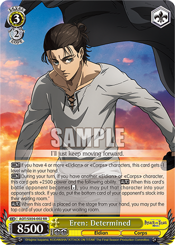 Eren: Determined - AOT/SX04-E002 - Double Rare available at 401 Games Canada