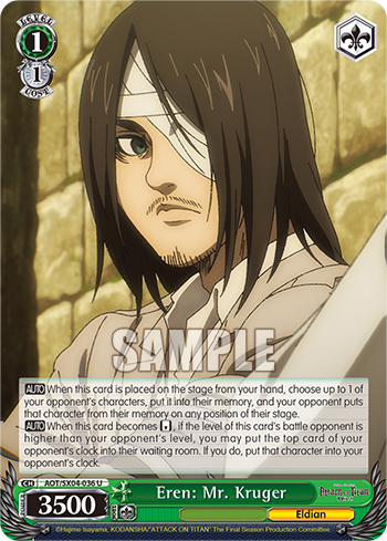 Eren: Mr. Kruger - AOT/SX04-E036 - Uncommon available at 401 Games Canada