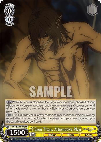 Eren Titan: Alternative Plan - AOT/SX04-E005 - Rare available at 401 Games Canada