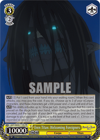 Eren Titan: Welcoming Foreigners - AOT/SX04-E110S - PR (Foil) available at 401 Games Canada